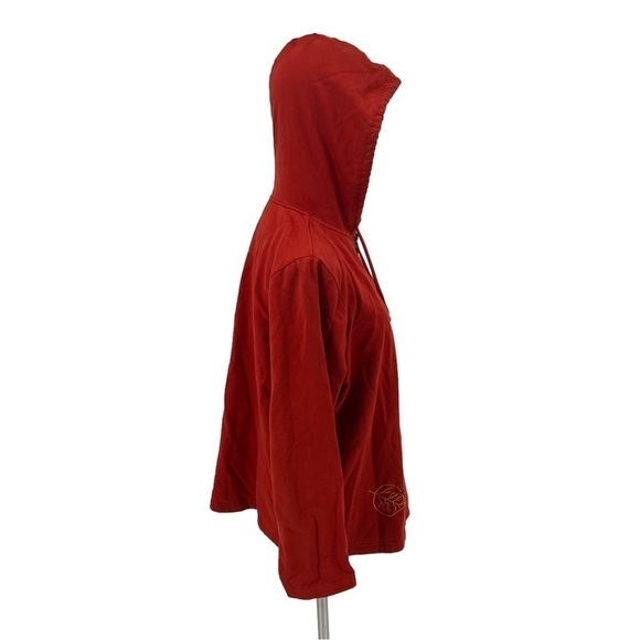 Breckenridge Orange Fall Autumn Leaf Embroidered Hoodie Jacket Size 2X Women's - Picture 5 of 7